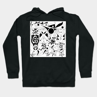 mayan alien extraterrestrial brick in pattern ecopop Hoodie